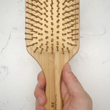 Load image into Gallery viewer, Bamboo Paddle Hairbrush - Ecophant, eco-friendly, eco store, makeup, makeup remover, sustainable, organic product, natural, clean, environment, lifestyle, recycle, health, beauty, hair product
